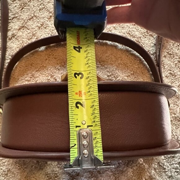 Charles& Keith Gabine Leather Saddle Bag - Brown with Brass Hardware - Picture 11 of 11